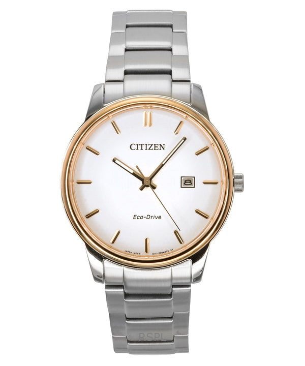Citizen Eco-Drive Edelstahl weißes Zifferblatt BM6979-74A Herrenuhr