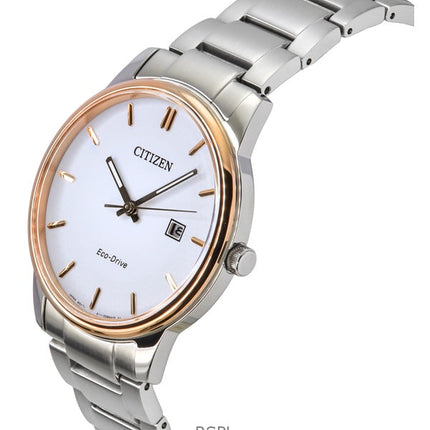 Citizen Eco-Drive Edelstahl weißes Zifferblatt BM6979-74A Herrenuhr
