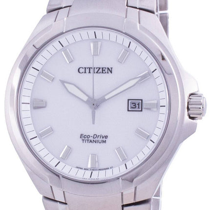 Citizen Super Titanium Silber Zifferblatt Eco-Drive BM7430-89A 100M Herrenuhr