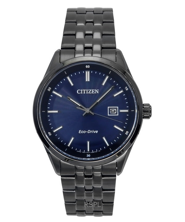 Citizen Eco-Drive Edelstahl blaues Zifferblatt BM7567-50L 100M Herrenuhr