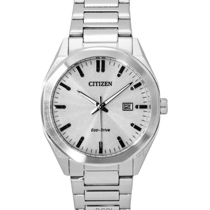Citizen Eco-Drive Edelstahl Silbernes Zifferblatt BM7600-81A 100M Herrenuhr
