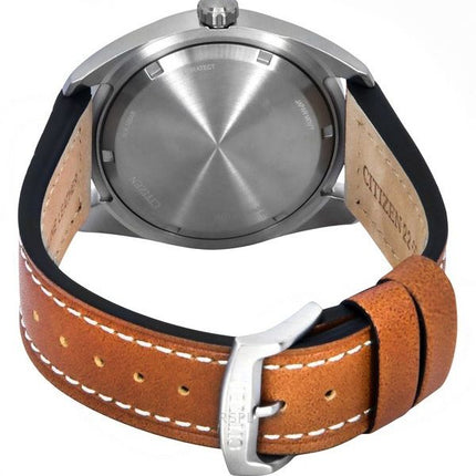 Citizen Eco-Drive Super Titanium Lederarmband grünes Zifferblatt BM8560-11X 100M Herrenuhr