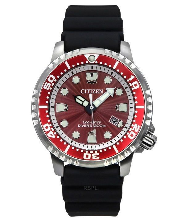 Citizen Promaster Divers Eco-Drive BN0159-15X 200M Herrenuhr mit Silikonarmband ohne Tiefenmarkierung