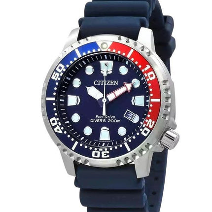 Citizen Promaster Dive Polyurethan-Armband blaues Zifferblatt Eco-Drive BN0168-06L 200M Herrenuhr