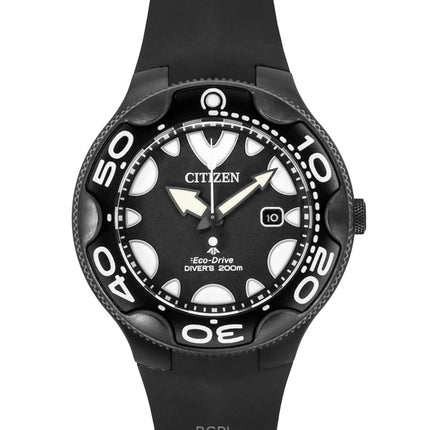 Citizen Promaster Eco-Drive Orca Polyurethan-Armband schwarzes Zifferblatt Taucheruhr BN0235-01E 200M Herrenuhr