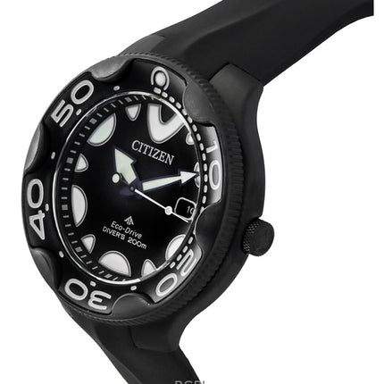 Citizen Promaster Eco-Drive Orca Polyurethan-Armband schwarzes Zifferblatt Taucheruhr BN0235-01E 200M Herrenuhr