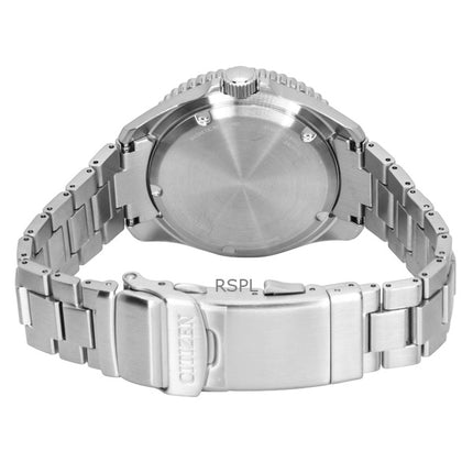 Citizen Promaster Taucheruhr aus Edelstahl mit schwarzem Zifferblatt, Eco-Drive BN0261-51E, wasserdicht bis 200 m, Herrenuhr