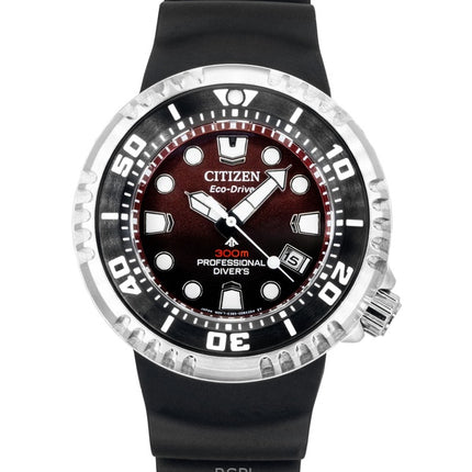 Citizen Promaster Polyurethan-Armband Rotes Zifferblatt Eco-Drive Taucheruhr BN1024-01Z 300M Herrenuhr