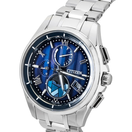 Citizen Attesa Limited Edition Super Titanium Herrenuhr mit blauem Zifferblatt, Eco-Drive BY1000-51L, wasserdicht bis 100 m