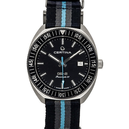Certina DS-2 Sea Turtle Conservancy Special Edition, schwarzes Zifferblatt, automatische Taucheruhr, C024.607.48.051.10, 200 m, Herrenuhr