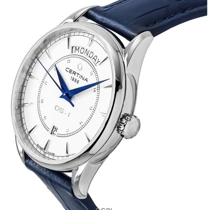 Certina DS-1 Day-Date Lederarmband weißes Zifferblatt Automatik C029.430.16.011.00 100M Herrenuhr