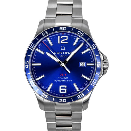 Certina DS-8 Powermatic 80 Titan Blaues Zifferblatt Automatik C033.807.44.047.00 100M Herrenuhr