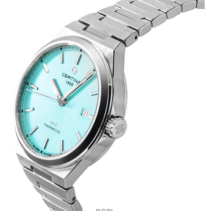Certina DS-8 Powermatic 80 Edelstahl hellblaues Zifferblatt Automatik C043.407.11.351.00 100M Unisex-Uhr