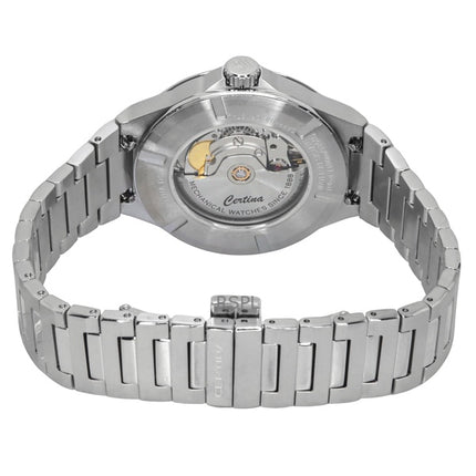Certina DS-8 Powermatic 80 Edelstahl hellblaues Zifferblatt Automatik C043.407.11.351.00 100M Unisex-Uhr