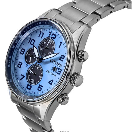 Citizen Eco-Drive Chronograph Limited Edition Edelstahl blaues Zifferblatt CA0770-72M 100M Herrenuhr