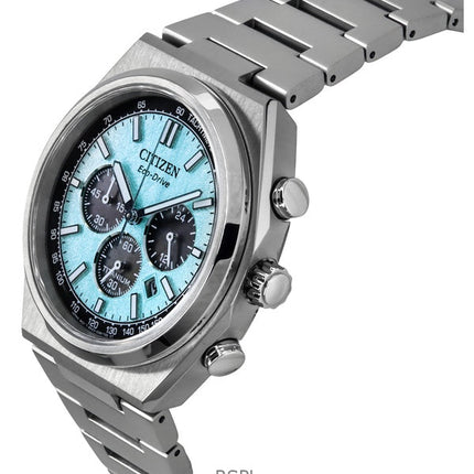 Citizen Zenshin Chronograph Super Titanium Eisblaues Zifferblatt Eco-Drive CA4610-85M 100M Herrenuhr