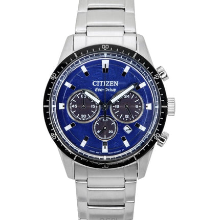 Citizen Eco-Drive Chronograph Edelstahl Blaues Zifferblatt CA4624-56L 100M Herrenuhr
