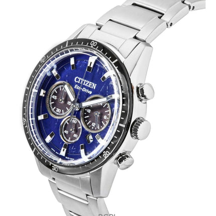 Citizen Eco-Drive Chronograph Edelstahl Blaues Zifferblatt CA4624-56L 100M Herrenuhr