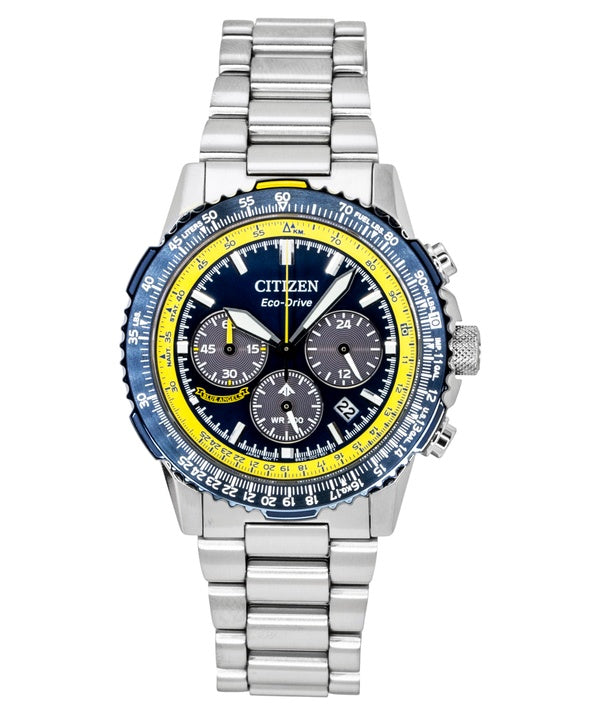 Citizen Promaster Navihawk Special Edition Chronograph Blaues Zifferblatt Eco-Drive Taucheruhr CA4667-53L 200M Herrenuhr