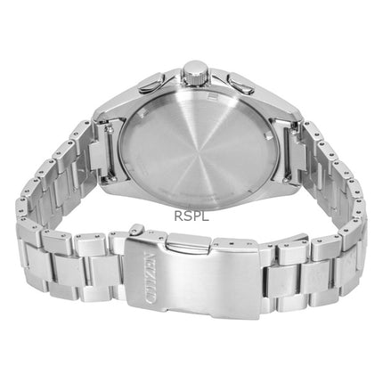 Citizen Sport Luxus-Chronograph Edelstahl Hellblaues Zifferblatt Eco-Drive CA4680-55L 100M Herrenuhr