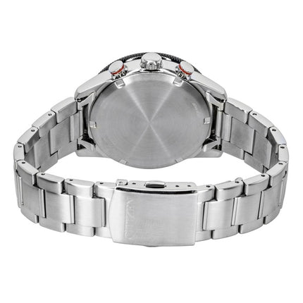 Citizen Eco-Drive Chronograph Analog Edelstahl Schwarzes Zifferblatt Solar CA4714-55E 100M Herrenuhr