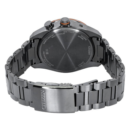 Citizen Attesa Funkuhr aus Titan mit schwarzem Zifferblatt und Eco-Drive CB0286-61E, 100 m, Herrenuhr