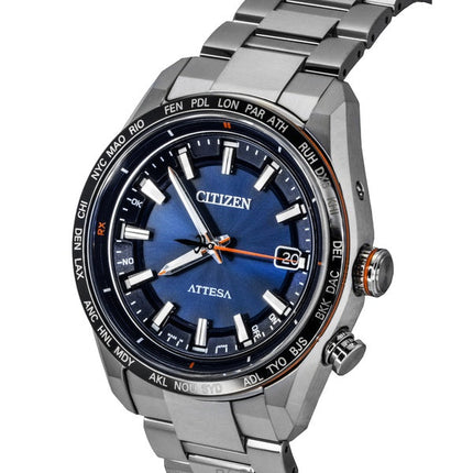 Citizen Attesa ACT Line Super Titanium Blaues Zifferblatt Eco-Drive CB0287-68L 100M Herrenuhr