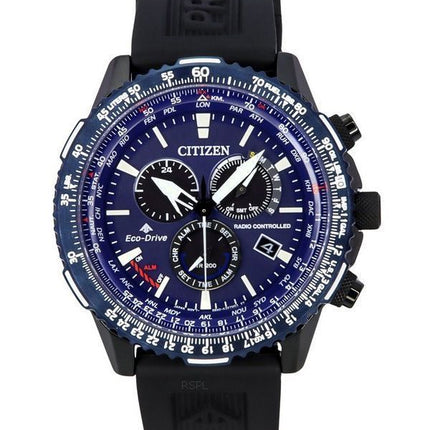 Citizen Promaster Sky AT Funkgesteuerter Chronograph, blaues Zifferblatt, Eco-Drive Diver',s CB5006-02L 200M Herrenuhr
