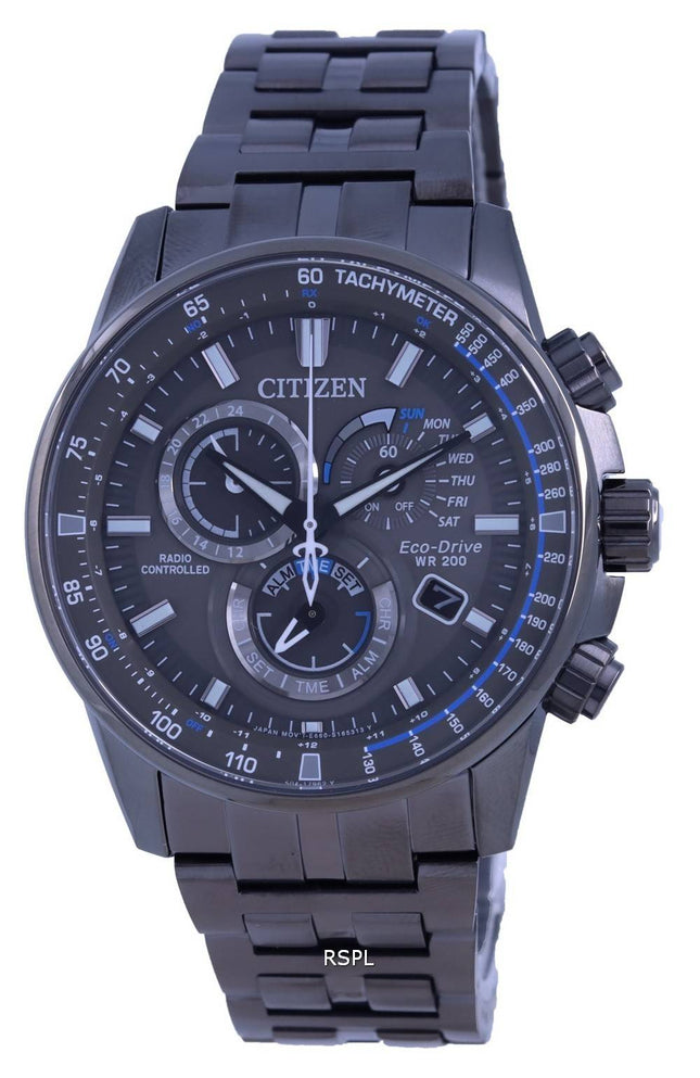 Citizen PCAT Black Dial Funk-Chronograph Atomic Eco-Drive CB5887-55H 200M Herrenuhr