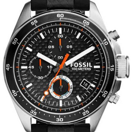 Fossil Decker Quarz Chronograph schwarzes Ziffernblatt 100M CH2956 Herrenuhr