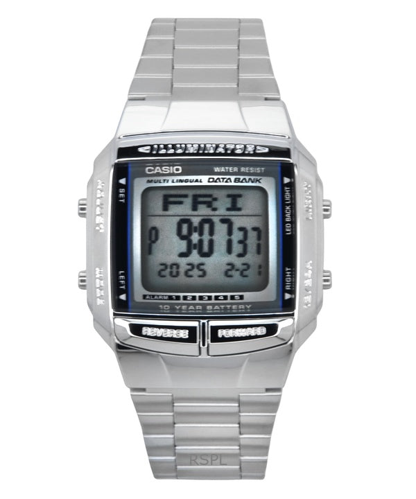 Casio Data Bank Illuminator Dualzeit Alarm Digital DB-360-1A Herrenuhr