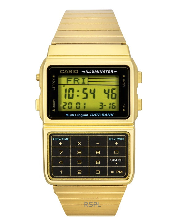 Casio Digital Edelstahl Daten Bank mehrsprachige DBC-611 G-1DF DBC-611 G-1 Herrenuhr