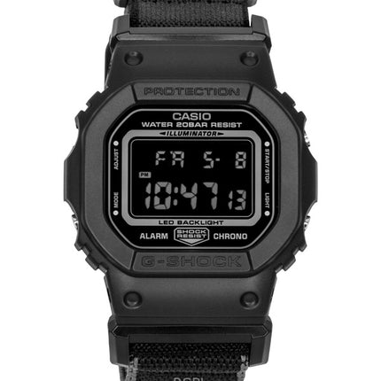 Casio G-Shock Digitaluhr mit Textilarmband, Quarzwerk, DW-5600MNC-1, wasserdicht bis 200 m, Herrenuhr