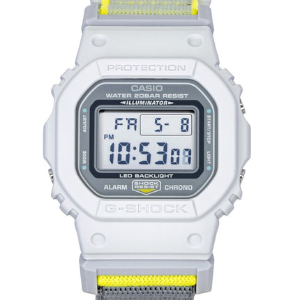 Casio G-Shock Digitaluhr mit Textilarmband, Quarzwerk, Modell DW-5600MNC-7A8, wasserdicht bis 200 m, Herrenuhr