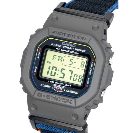 Casio G-Shock Digitaluhr mit Textilarmband, Quarzwerk, Modell DW-5600MNC-8A2, wasserdicht bis 200 m, Herrenuhr