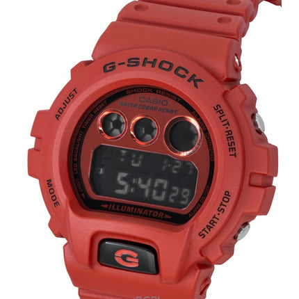 Casio G-Shock Digitaluhr, rotes Armband aus biobasiertem Harz, Quarzwerk, DW-6900RRB-4, wasserdicht bis 200 m, Herrenuhr