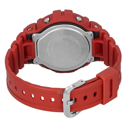 Casio G-Shock Digitaluhr, rotes Armband aus biobasiertem Harz, Quarzwerk, DW-6900RRB-4, wasserdicht bis 200 m, Herrenuhr