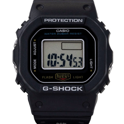 Casio G-Shock Nano Digitaluhr mit schwarzem Armband aus biobasiertem Harz, Quarzwerk, DWN-5600-1, wasserdicht bis 200 m, Unisex-Uhr