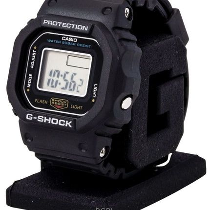 Casio G-Shock Nano Digitaluhr mit schwarzem Armband aus biobasiertem Harz, Quarzwerk, DWN-5600-1, wasserdicht bis 200 m, Unisex-Uhr