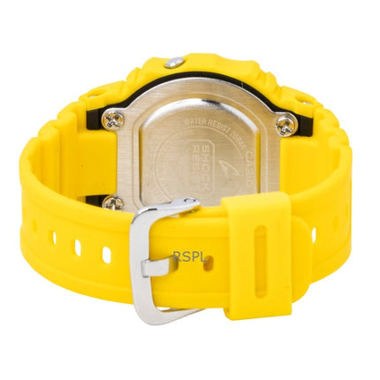 Casio G-Shock Nano Digitaluhr mit gelbem Armband aus biobasiertem Harz, Quarzwerk, DWN-5600-9, wasserdicht bis 200 m, Unisex-Uhr
