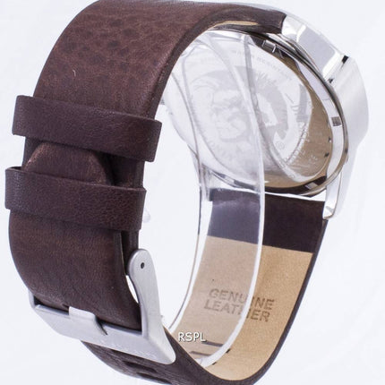 Diesel Mega Chief Quarz blau Zifferblatt braun Leder DZ1399 Herrenuhr