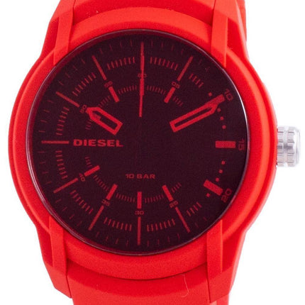 Diesel Armbar Schwarzes Zifferblatt Silikonarmband Quarz DZ1820 100M Herrenuhr