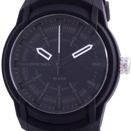 Diesel Armbar Schwarzes Zifferblatt Silikonarmband Quarz DZ1830 100M Herrenuhr