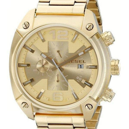 Diesel-Überlauf Quarz Chronograph Champagne Zifferblatt Gold-Ton DZ4299 Herrenuhr