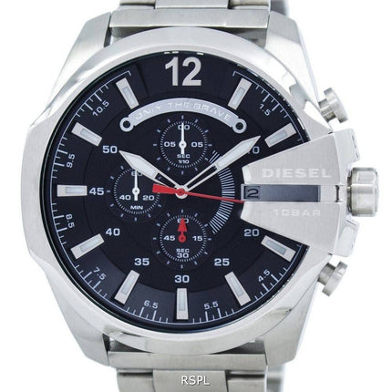 Diesel Mega Chief Quarz-Chronograph schwarzes Zifferblatt DZ4308 Herrenuhr