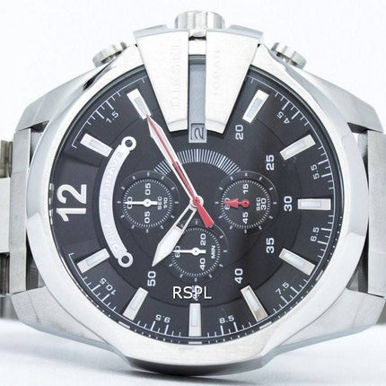 Diesel Mega Chief Quarz-Chronograph schwarzes Zifferblatt DZ4308 Herrenuhr