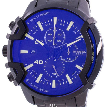 Diesel Griffed Chronograph Schwarz Edelstahl Quarz DZ4529 Herrenuhr