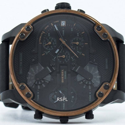Diesel Mr Daddy 2.0 Zeitrahmen "Nur die mutigen" Chronograph Quarz DZ7400 Herrenuhr