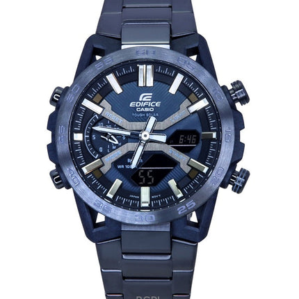 Casio Edifice Analog Digital Cool Blue Edition Smartphone Link Blaues Zifferblatt Solar ECB-2000CB-2 100M Herrenuhr