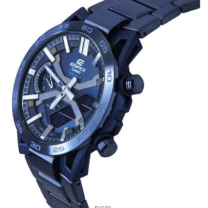 Casio Edifice Analog Digital Cool Blue Edition Smartphone Link Blaues Zifferblatt Solar ECB-2000CB-2 100M Herrenuhr